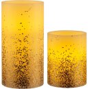 2er Set Pauleen 481.28 LED Golden Glitter Echtwachskerze...