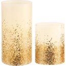 2er Set Pauleen 481.28 LED Golden Glitter Echtwachskerze...