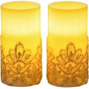 2er Set Pauleen 48249 LED Cosy Charm Echtwachskerze Gold...