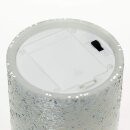 2er Set Pauleen 48008 LED Glowing Glitter Echtwachskerze Weiss Silber Warmweiss