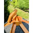 DARLUX Vogelfutterhaus I Futterstelle I Sechseck Vogelhaus I aus Holz I Braun/Schwarz IGarten I Vogelfutterhaus I Wetterfest