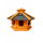 DARLUX Vogelfutterhaus I Futterstelle I Sechseck Vogelhaus I aus Holz I Braun/Schwarz IGarten I Vogelfutterhaus I Wetterfest