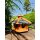 DARLUX Vogelfutterhaus I Futterstelle I Sechseck Vogelhaus I aus Holz I Braun/Schwarz IGarten I Vogelfutterhaus I Wetterfest