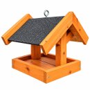 DARLUX Rechteckiges Vogelhaus zum Aufhängen oder Aufstellen Braun/Schwarz Holz