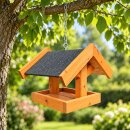 DARLUX Rechteckiges Vogelhaus zum Aufhängen oder Aufstellen Braun/Schwarz Holz