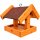 DARLUX Rechteckiges Vogelhaus zum Aufhängen oder Aufstellen Braun/Rot Holz