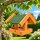 DARLUX Rechteckiges Vogelhaus zum Aufhängen oder Aufstellen Braun/Grün Holz