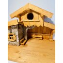 DARLUX Weihnachts- Holz Krippe Dekoration Handgefertigt Holzschnitzerei Jahreszeitliche Dekoration