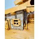 DARLUX Weihnachts- Holz Krippe Dekoration Handgefertigt Holzschnitzerei Jahreszeitliche Dekoration