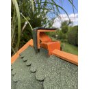 DARLUX Rechteckiges Vogel Futter Haus  Futterstelle Holz Vogelhaus Braun / Grün
