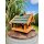 DARLUX Rechteckiges Vogel Futter Haus  Futterstelle Holz Vogelhaus Braun / Grün
