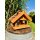 DARLUX Rechteckiges Vogel Futter Haus  Futterstelle Holz Vogelhaus Braun / Rot