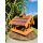 DARLUX Rechteckiges Vogel Futter Haus  Futterstelle Holz Vogelhaus Braun / Rot