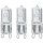 3er Set Nice Price 3921 Halogenstiftsockel G9 Leuchtmittel 3 x 20 W Klar 230V