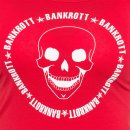 BANKROTT Design Damen Tank-Top Totenkopf groß - weiß auf rot