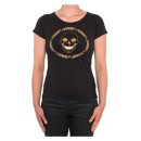 BANKROTT Design Damen T-Shirt Totenkopf groß - gold...