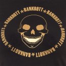 BANKROTT Design Damen T-Shirt Totenkopf groß - gold auf schwarz