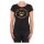 BANKROTT Design Damen T-Shirt Totenkopf groß - gold auf schwarz