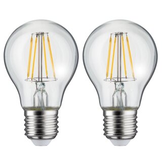 Paulmann 284.75 2er Set LED Filament Leuchtmittel 4W Lampe E27 Klar Warmweiß