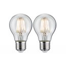 Paulmann 284.75 2er Set LED Filament Leuchtmittel 4W Lampe E27 Klar Warmweiß