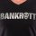 BANKROTT Design Herren T-Shirt Schriftzug groß - silber auf schwarz