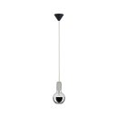 Paulmann 503.32 Lampen Pendel für E27-Leuchtmittel Grau Beton / Stoffkabel /Schwarz Kunststoff