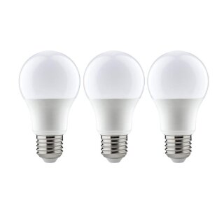 Paulmann 285.32 3er Set LED Birne Lampe 9 W E27 Leuchtmittel Opal 230V 2700K