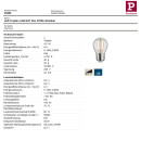 Paulmann 284.80 LED Leuchtmittel Tropfen 4,5W Lampe E27 Klar Warmweiß dimmbar